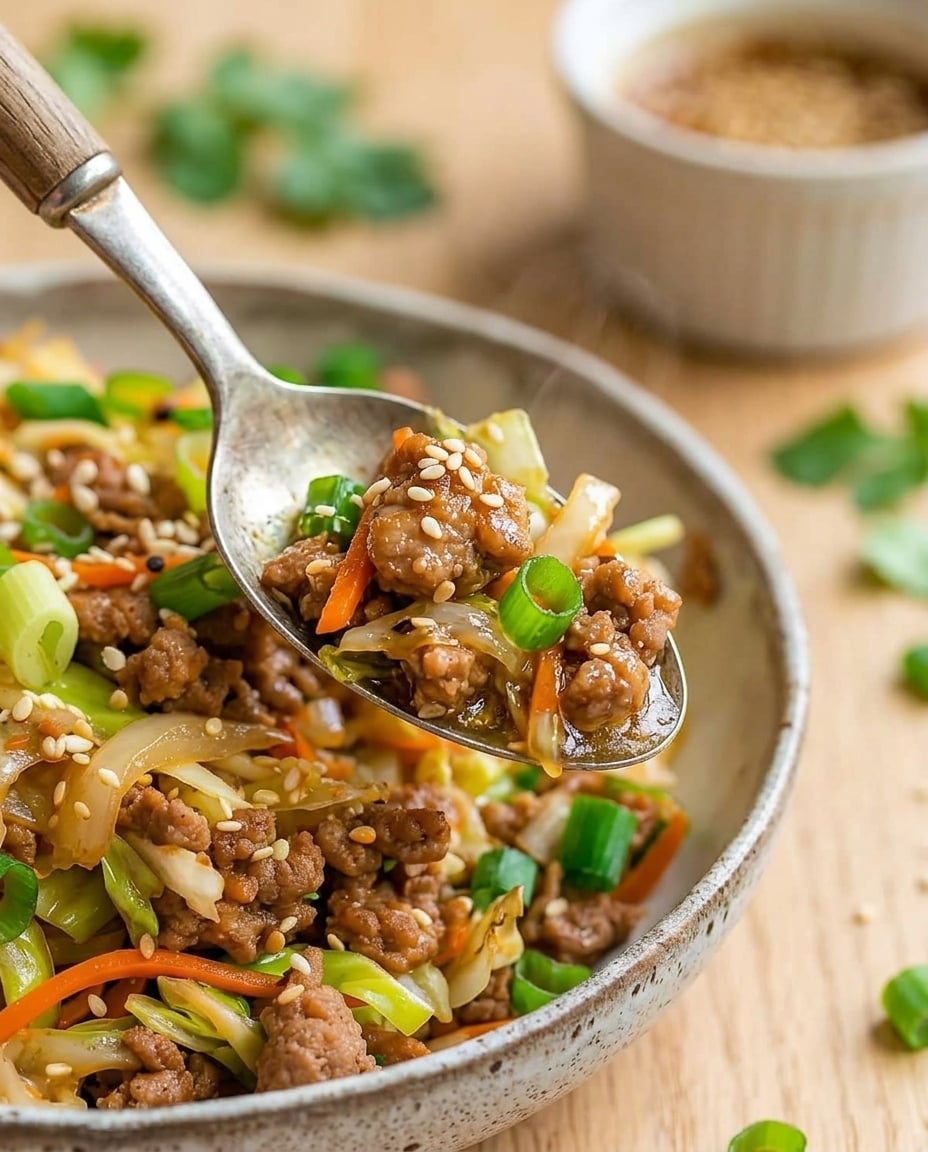 Chicken Egg Roll in a Bowl: Meal Prep Win served