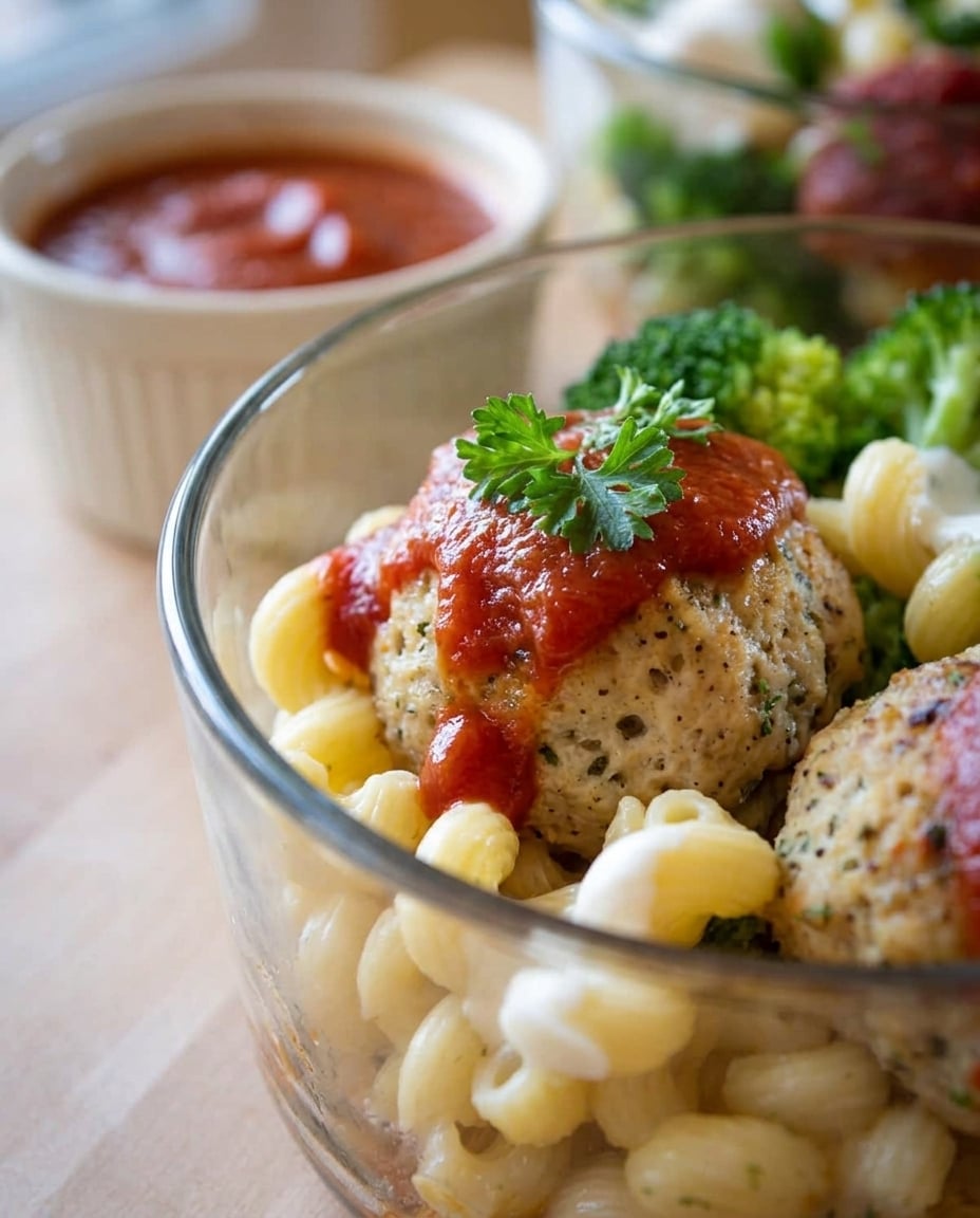 Chicken Meatball Meal Prep Bowls close-up
