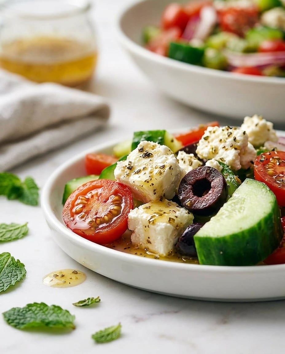Greek Salad Meal Prep for the Week served