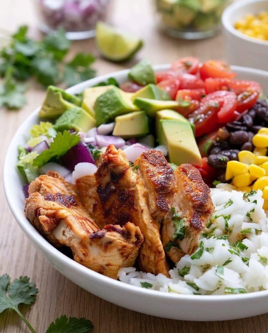 Low Carb Chicken Burrito Bowls for Meal Prep ready to eat