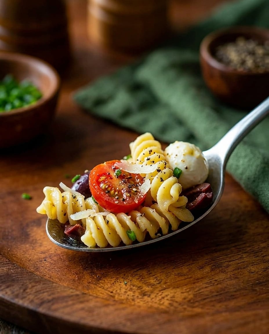 Finished Meal Prep Pasta Salad Ready in 25 Minutes