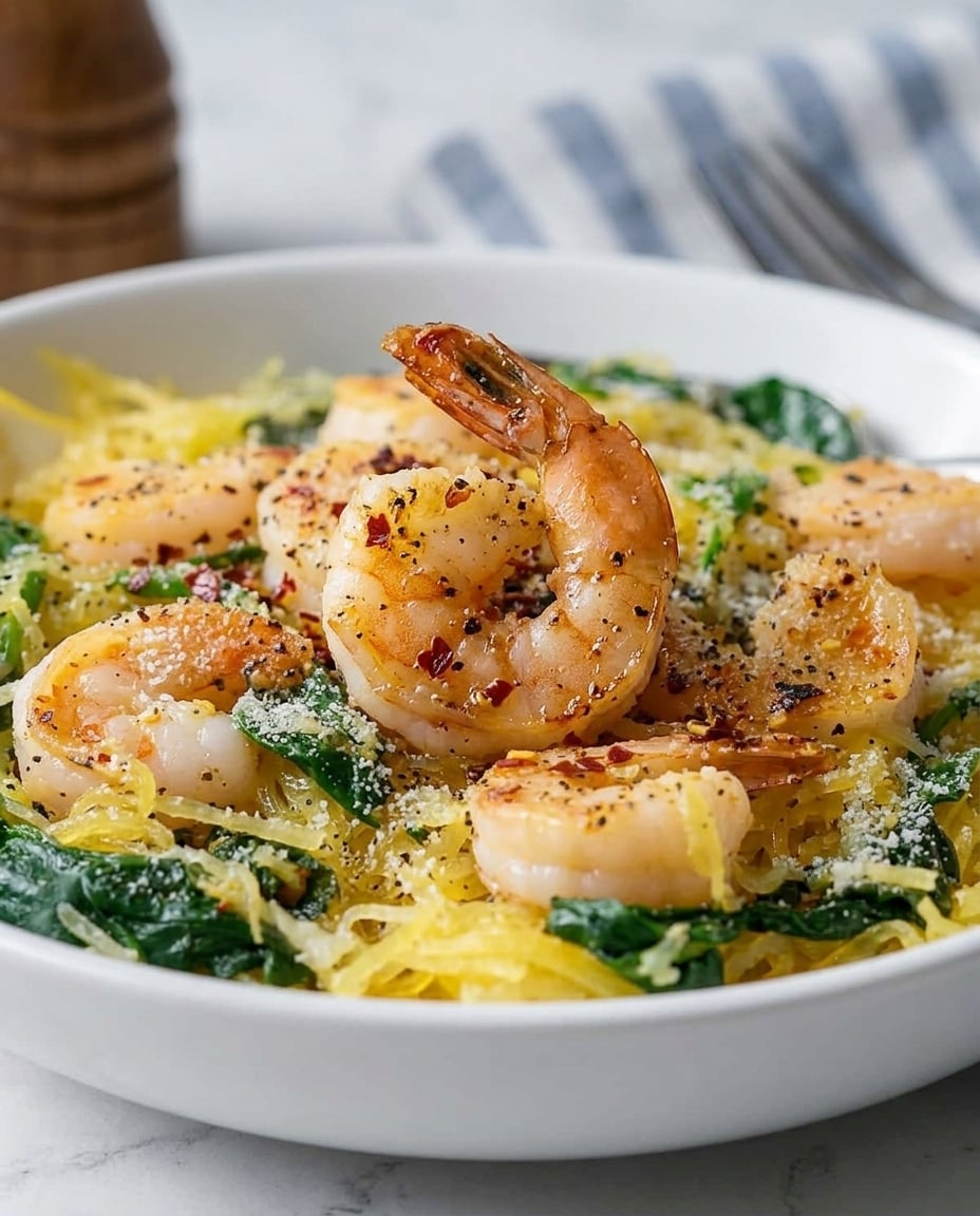 Homemade Shrimp Scampi Spaghetti Squash Meal Prep