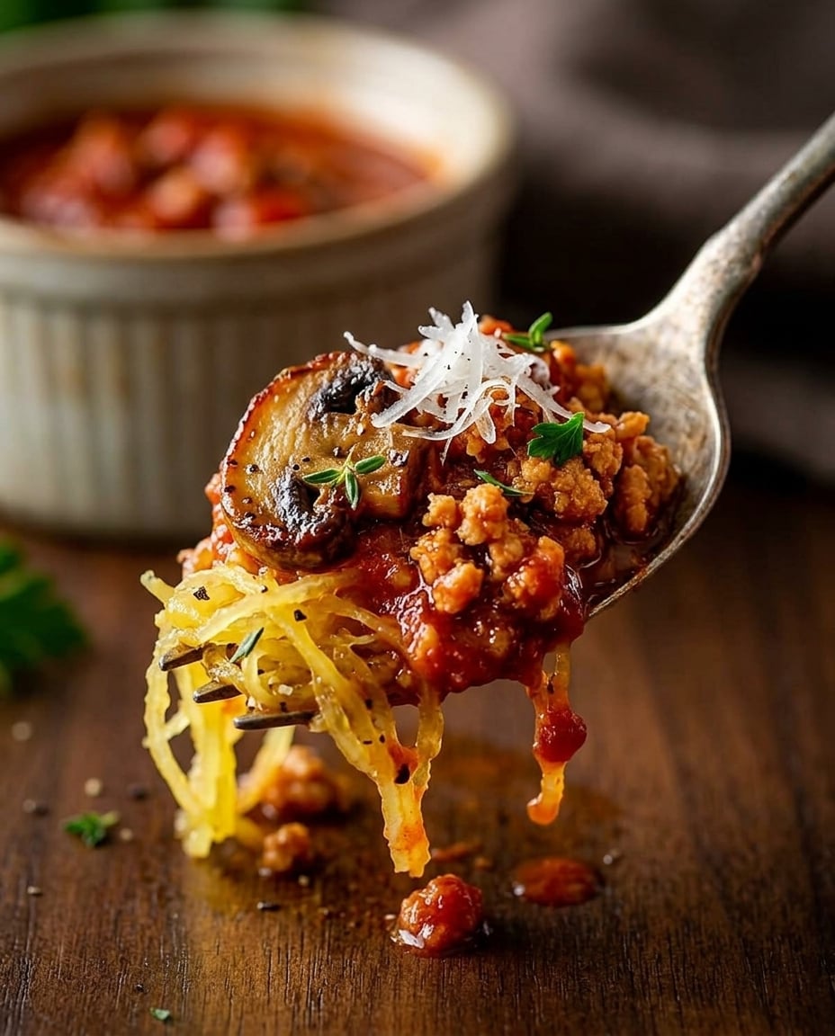 Spaghetti Squash Turkey Bolognese Meal Prep close-up