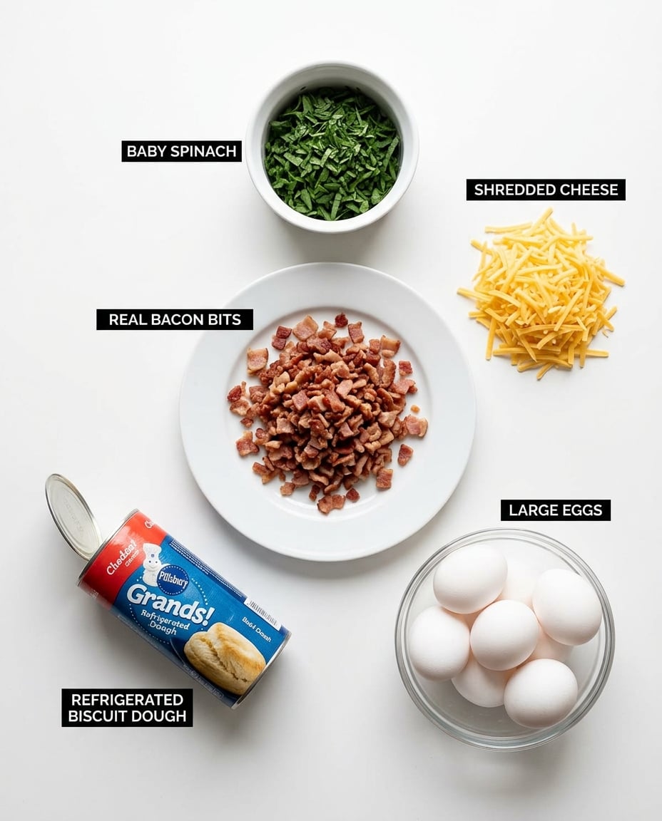 What you need for Bacon Spinach Egg Bake, 4-Day Meal Prep