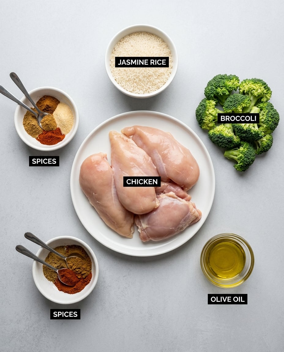 Chicken Rice Broccoli Meal Prep Blueprint recipe ingredients