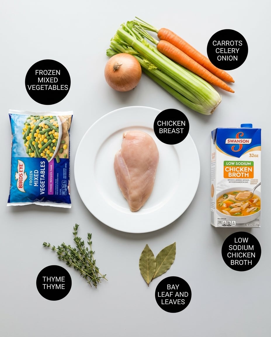 What you need for Chicken Vegetable Soup Meal Prep Guide