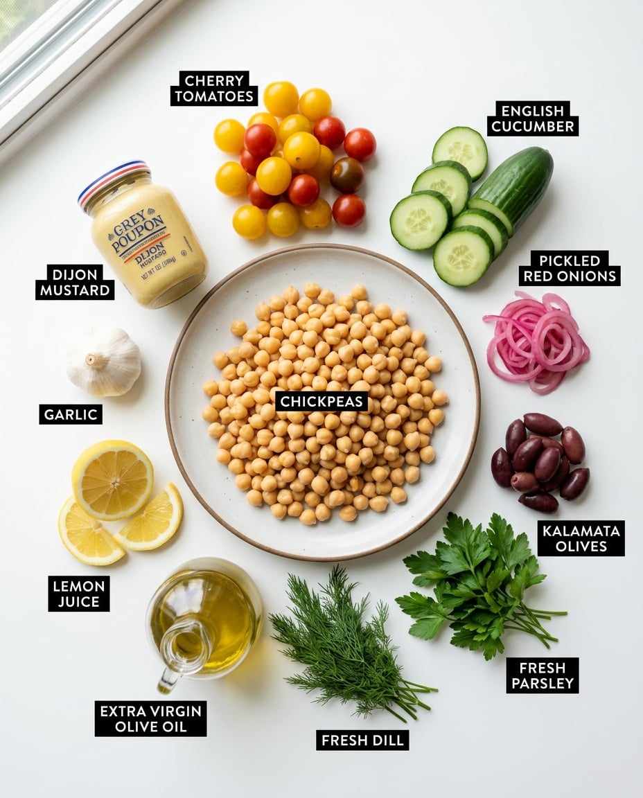 Chickpea Salad Meal Prep in 20 Minutes ingredients