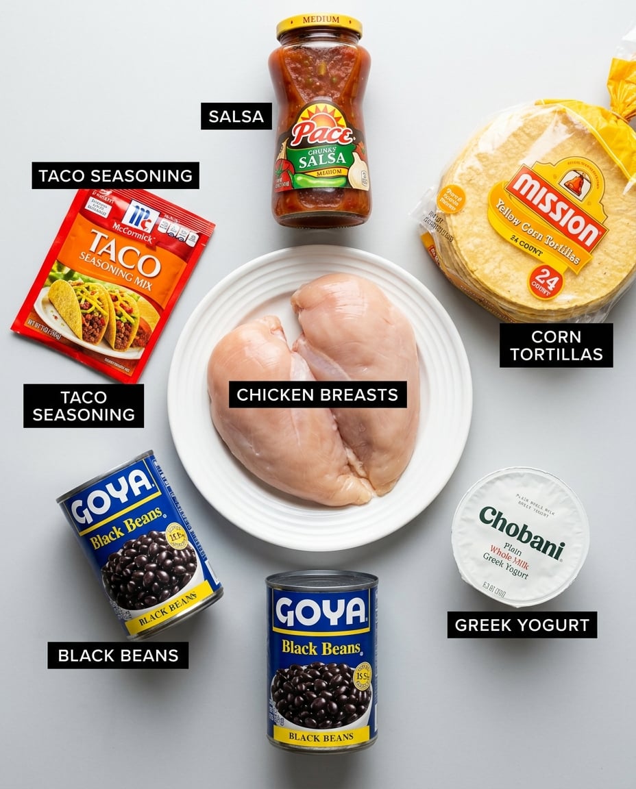 Fresh ingredients for Enchiladas Meal Prep 5 Day Storage Plan
