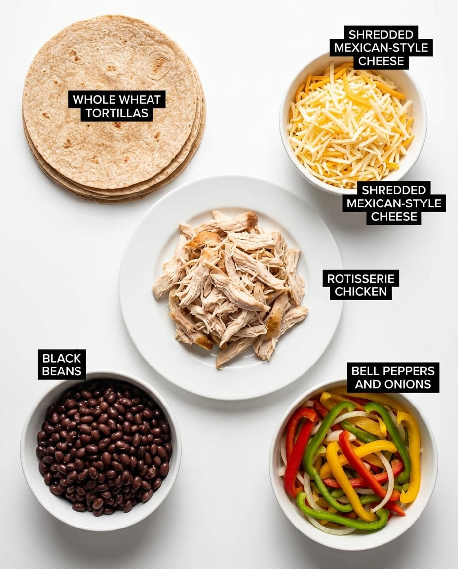 Ingredients for Quesadilla Meal Prep for Busy Weeknights