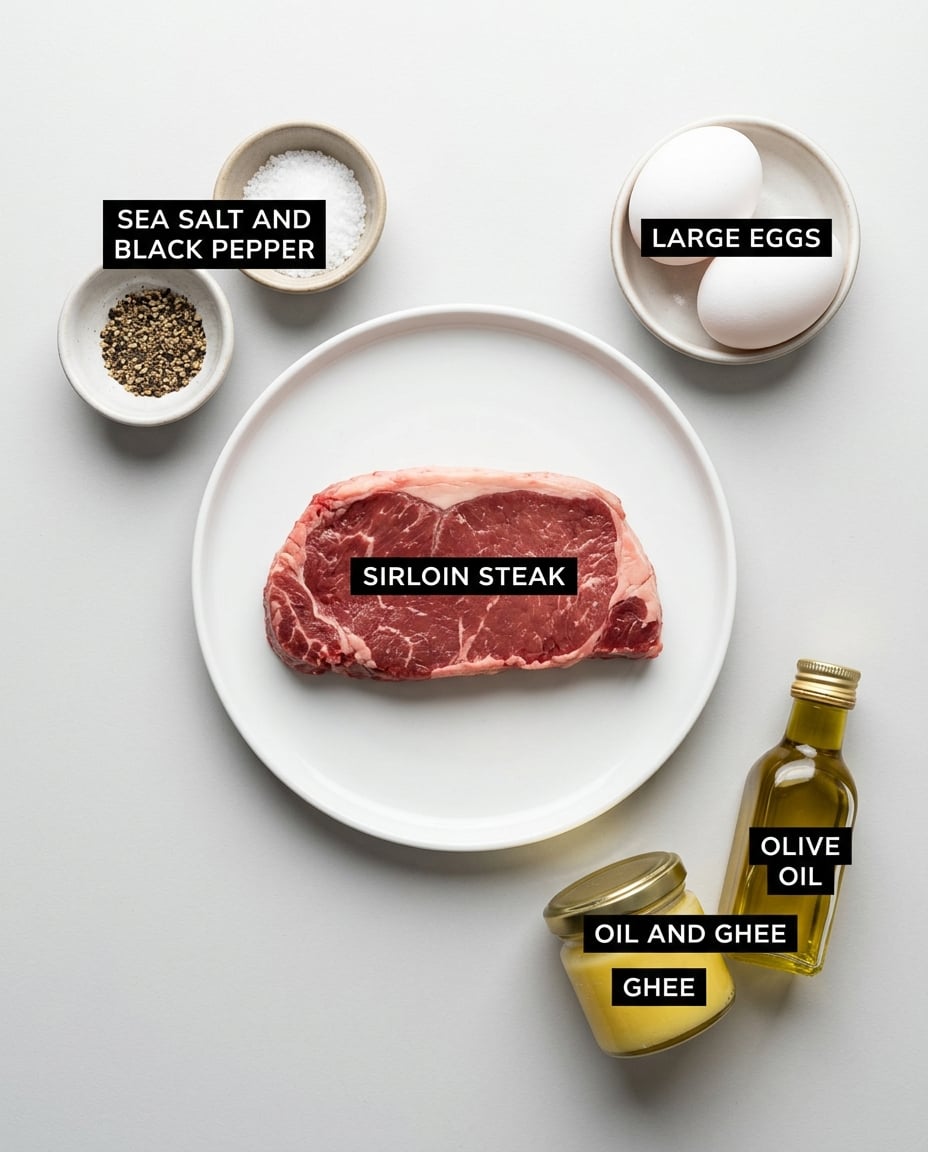 Fresh ingredients for Steak and Eggs Meal Prep That Works