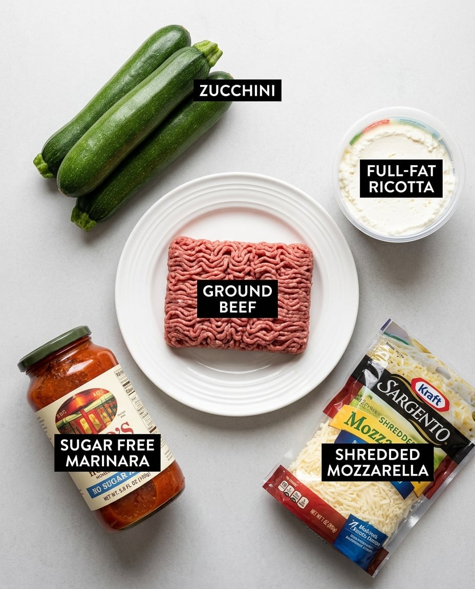 Zucchini Lasagna Meal Prep That Actually Holds recipe ingredients